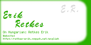 erik retkes business card